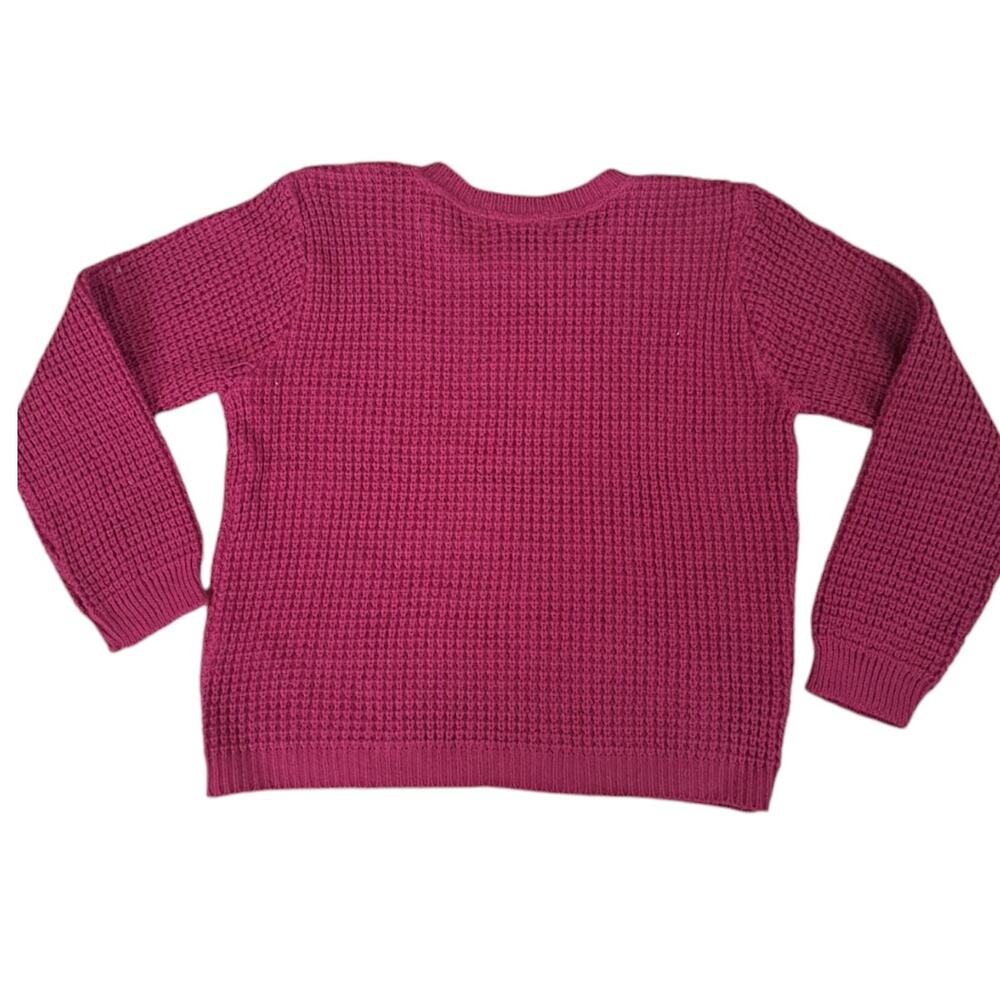 NWT Girl's Cotton Emporium  Burgundy Cable Knit Sweater Size Small - Picture 3 of 3